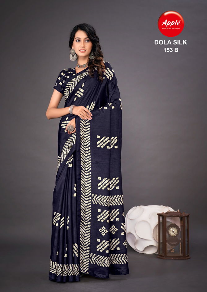 Apple Dola Silk 153 Daily Wear Printed Saree Catalog
